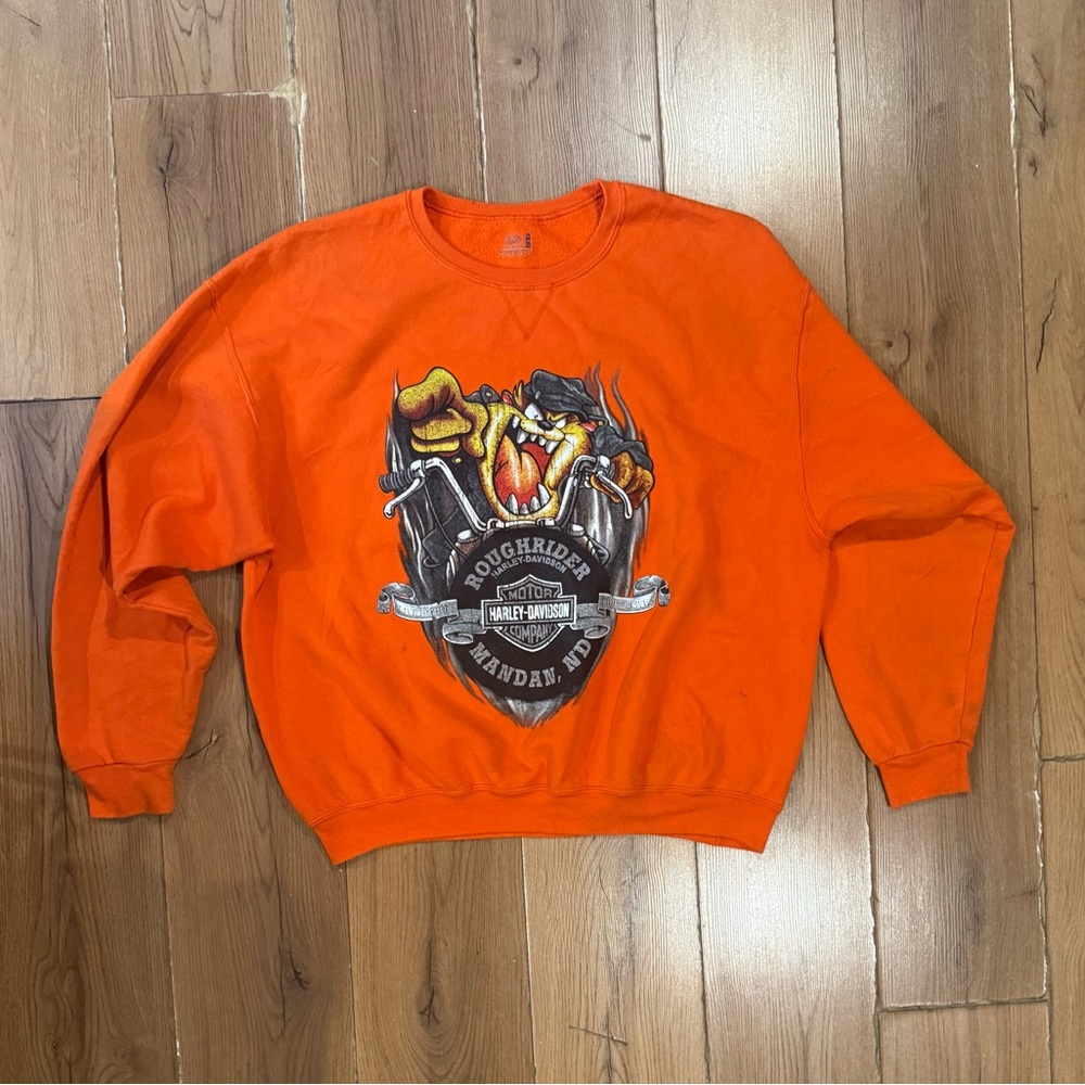 Fruit of the Loom Orange Men's Crewneck Sweater